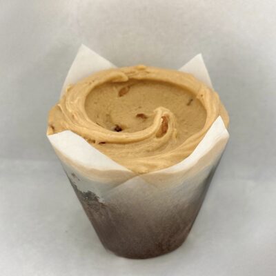 Baked and wired Chocolate cupcake with a crunchy peanut butter frosting.