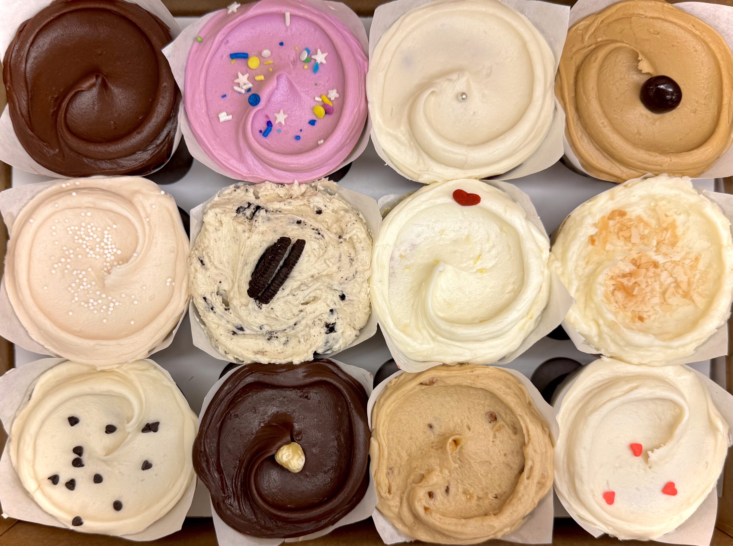 Baked & Wired signature cupcakes in various flavors